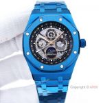 NEW! Copy Audemars Piguet Royal Oak Perpetual Calendar 41 in Blue PVD Case Skeleton Dial